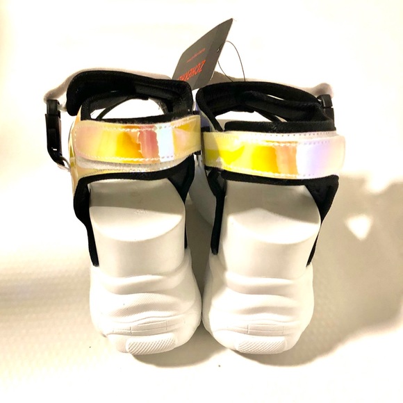 NWT Lightweight neon air sneaker 8 wedge open toe - Picture 6 of 8